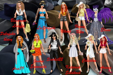 Pokrývka hlavy (1.miesto - Celestine..; 2.miesto - Janine Emanuela; 3.miesto - Scarlet22)